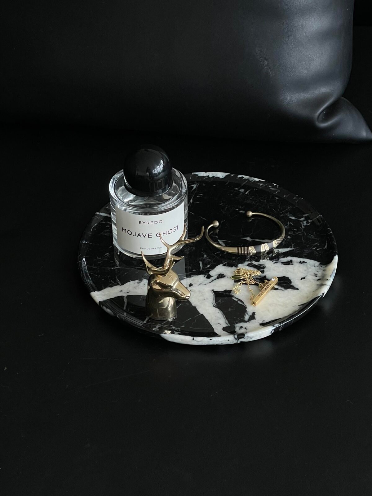 Natural luxury stone "Bulgari Black" tray