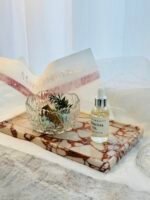 Natural luxury stone "Bulgari red" tray