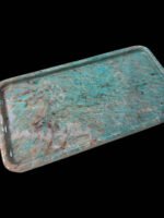 Natural luxury stone "Amazon Green" tray. Dinner tray, fruit tray, display tray (size: 25 x 13cm)