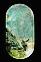 Natural luxury stone "Maldives Blue" tray. Dinner tray, fruit tray, display tray