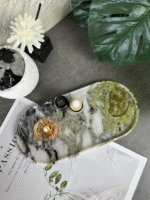 Natural luxury stone "cold jade" tray