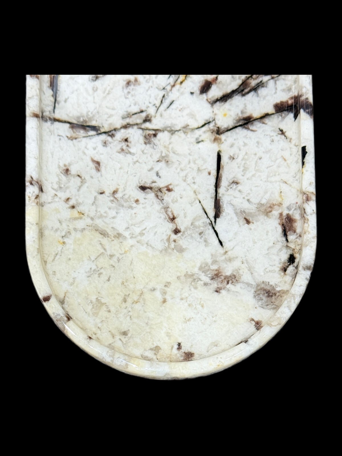 Natural luxury crystal stone "Pandora" tray. Dinner tray, fruit tray, display tray specifications (30*15CM)