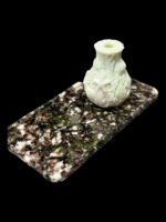 Natural luxury stone "Black Diamond Pandora" tray. Dinner tray, fruit tray, display tray specifications (30*15CM)