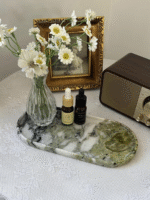Natural luxury stone "cold jade" tray