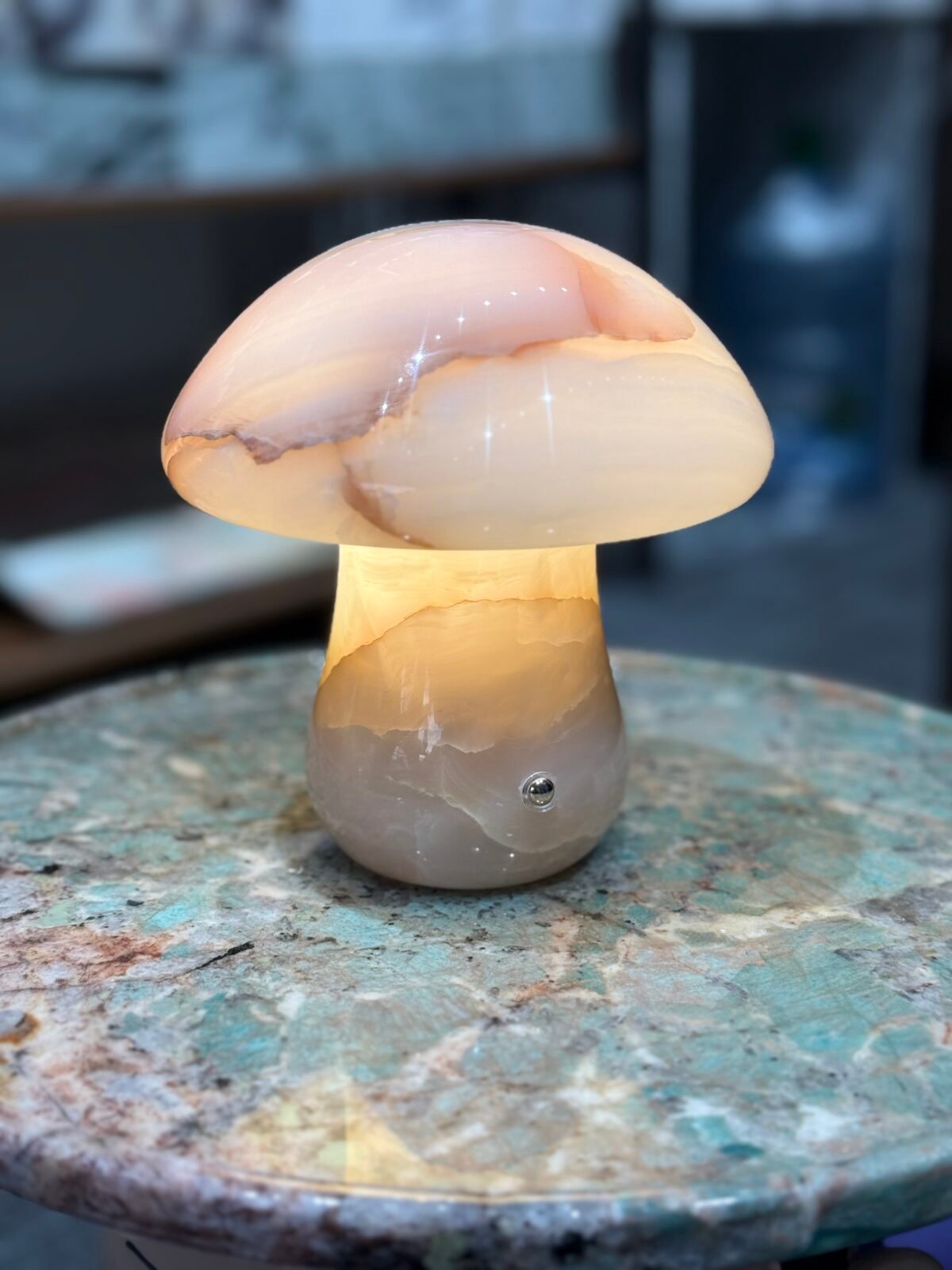 Natural marble personality night light, bedside night light