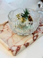 Natural luxury stone "Bulgari red" tray