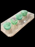 Natural luxury crystal stone "Pink Quartz" tray. Dinner tray, fruit tray, display tray Specifications (30*15CM)