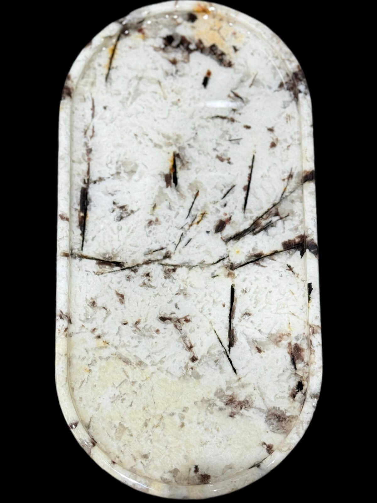 Natural luxury crystal stone "Pandora" tray. Dinner tray, fruit tray, display tray specifications (30*15CM)