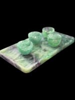 Natural luxury crystal stone "green crystal" tray. Dinner tray, fruit tray, display tray specifications (30*15CM)