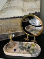 natural luxury stone 'rouge powder' tray