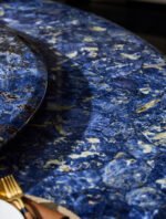 【One-of-a-Kind Collection】 Cloisonné LuxuryStone Dining Table - Full Slab Natural Stonewith Nature's Masterpiece Craftsmanship,Collectible High-End Furniture