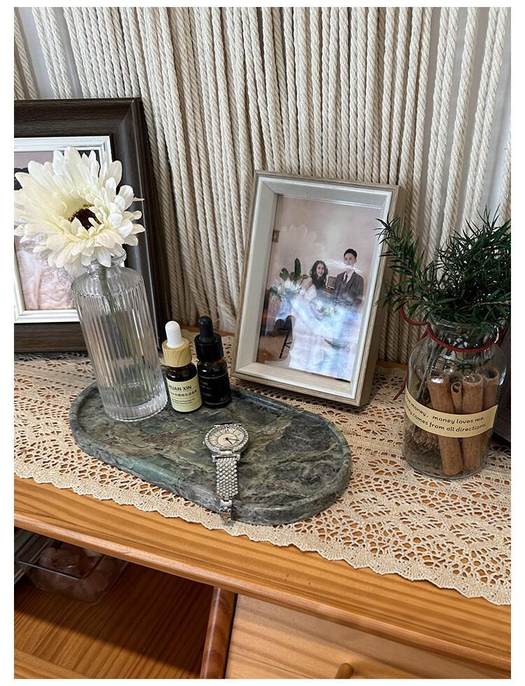 Natural luxury stone "Emerald" tray