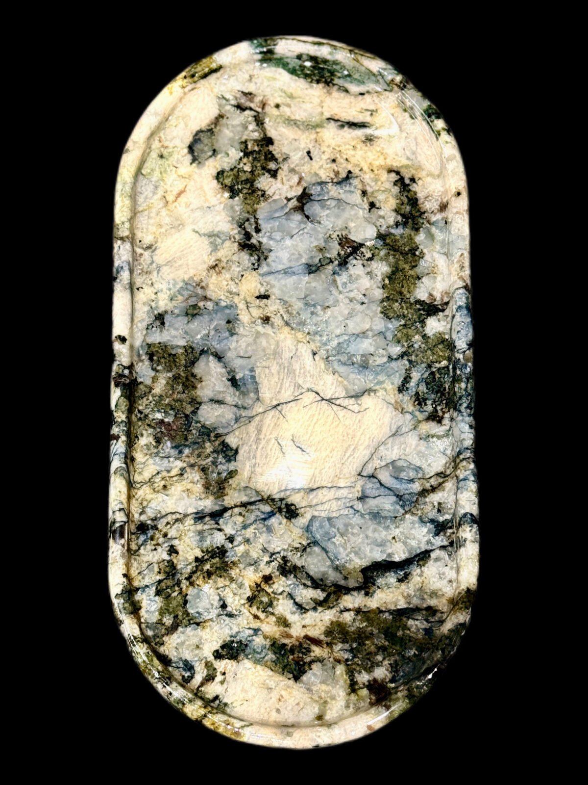 Natural luxury stone "Pandora" tray. Dinner tray, fruit tray, display tray specifications (30*15CM)