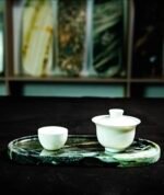 Natural luxury stone "Prada Green" tray. Dinner tray, fruit tray, display tray specifications (30*15CM)