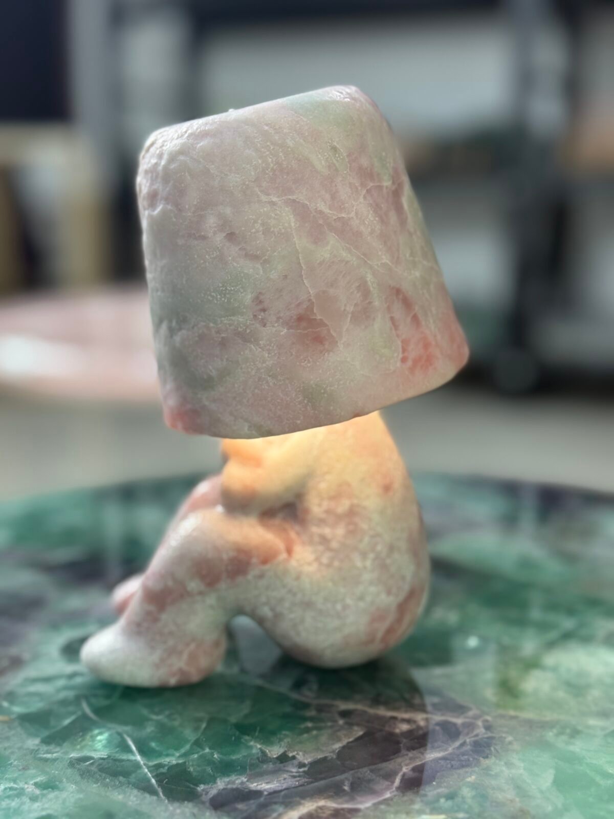 Natural marble personality night light, bedside night light