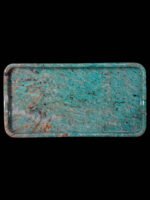 Natural luxury stone "Amazon Green" tray. Dinner tray, fruit tray, display tray (size: 25 x 13cm)