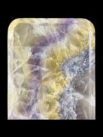 Natural luxury crystal stone "tri-color crystal stone" tray. Dinner plate, fruit plate, display plate Specifications (30*15CM)
