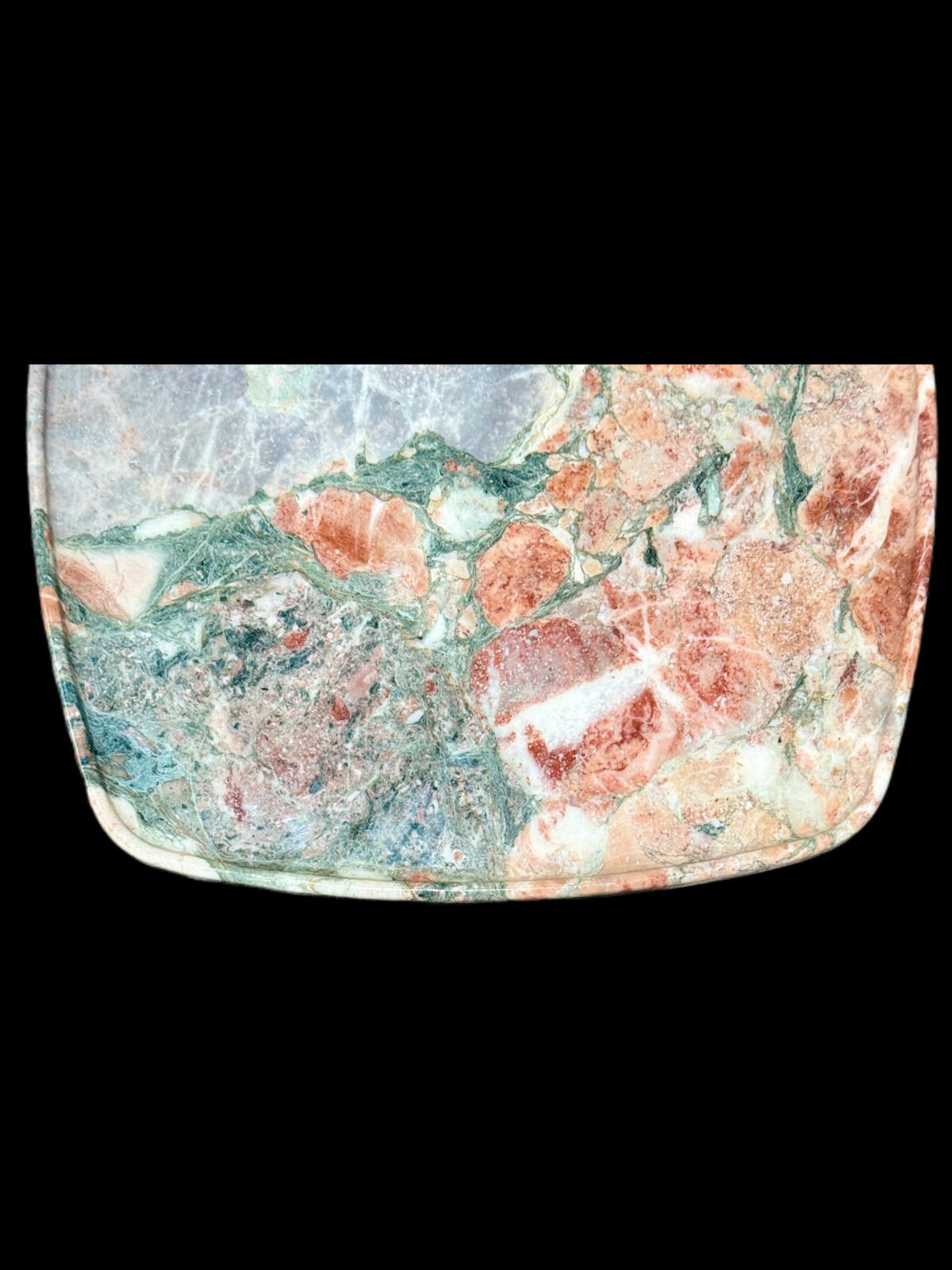 Natural luxury stone "Four Seasons Pink" tray. Dinner tray, fruit tray, display tray (30*30 cm)