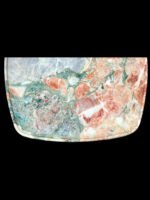 Natural luxury stone "Four Seasons Pink" tray. Dinner tray, fruit tray, display tray (30*30 cm)