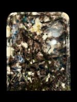 Natural luxury stone "Black Diamond Pandora" tray. Dinner tray, fruit tray, display tray specifications (30*15CM)