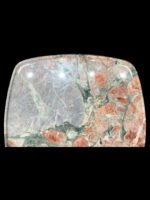 Natural luxury stone "Four Seasons Pink" tray. Dinner tray, fruit tray, display tray (30*30 cm)