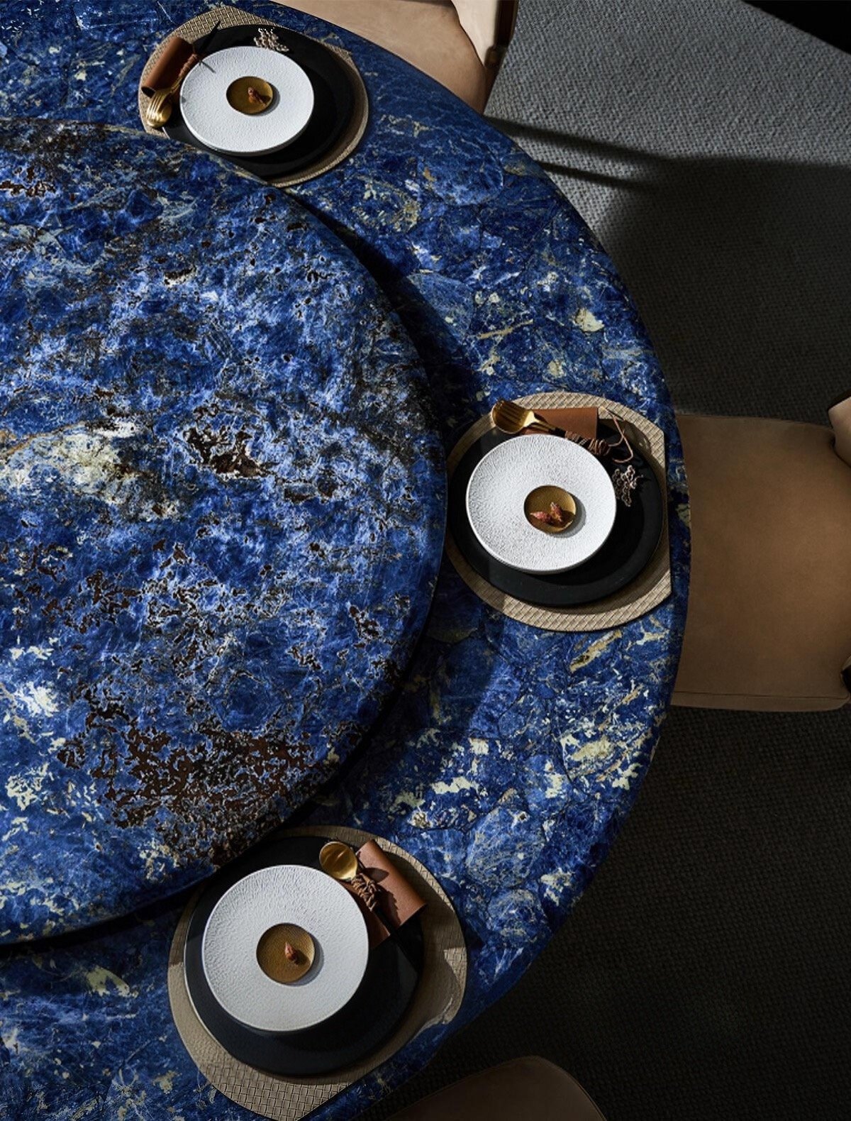 【One-of-a-Kind Collection】 Cloisonné LuxuryStone Dining Table - Full Slab Natural Stonewith Nature's Masterpiece Craftsmanship,Collectible High-End Furniture