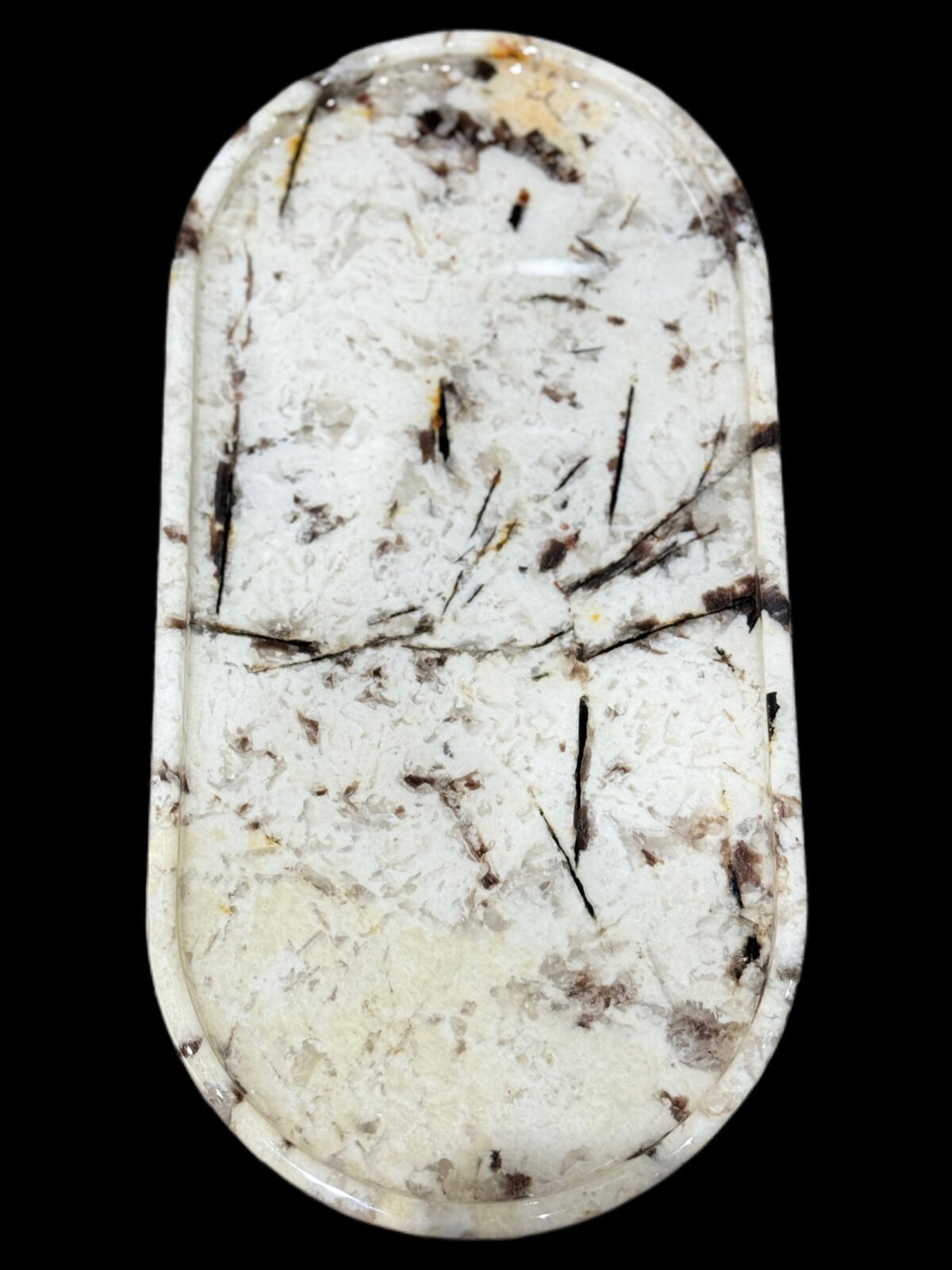 Natural luxury crystal stone "Pandora" tray. Dinner tray, fruit tray, display tray specifications (30*15CM)