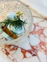 Natural luxury stone "Bulgari red" tray