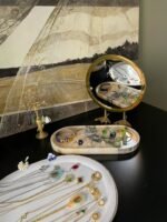 natural luxury stone 'rouge powder' tray