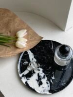 Natural luxury stone "Bulgari Black" tray