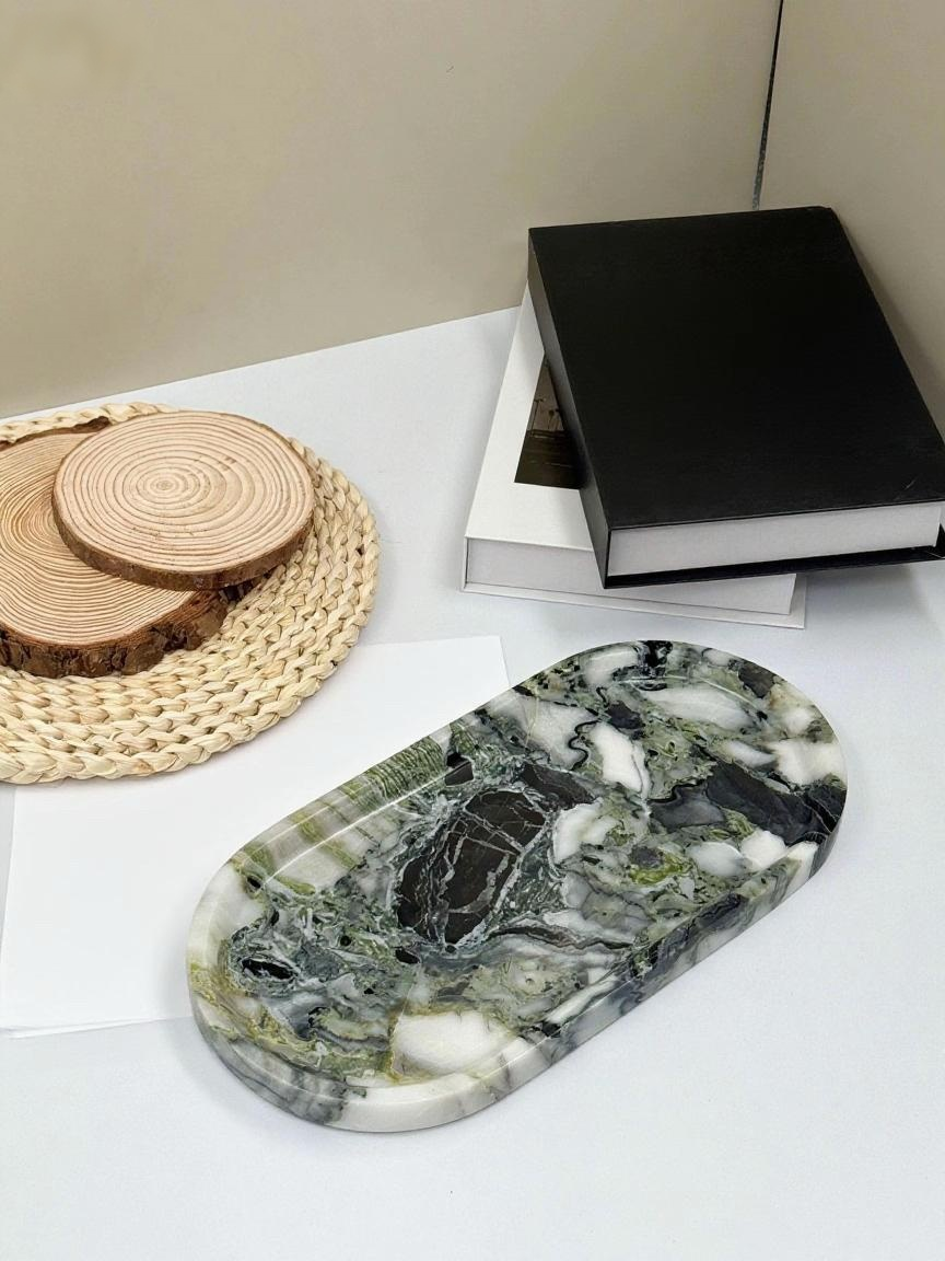 Natural luxury stone "Emerald" tray