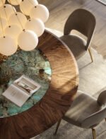 One-of-a-Kind Amazon Green Luxury StoneDining Table: Designer Original, CollectibleArt-Grade Furniture with Luxe Appeal