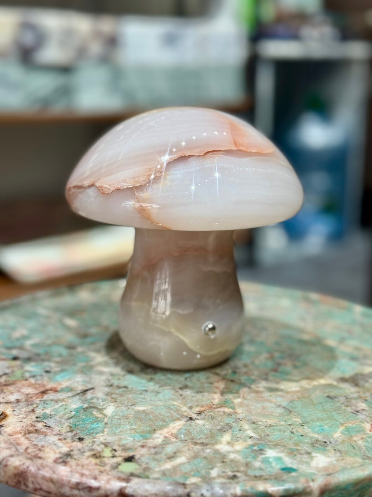 Natural marble personality night light, bedside night light