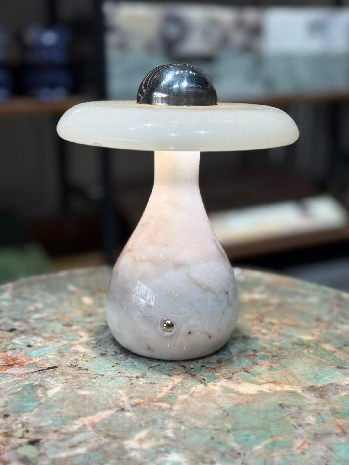 Natural marble personality night light, bedside night light